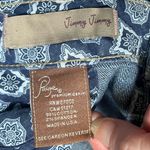 Paige Maternity Adjustable Waist Straight Leg Dark Distressed Denim Blue Jean 31 Photo 6