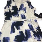 Lulus NWT  White Blue Floral Print Deep V-Neck Sleeveless A-Line Dress Size Small Photo 9