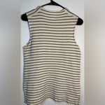 Madewell  White and Black Striped Tank Top Photo 9