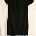 Heavyweight Black T Shirt Dress with Fringes Long Size XS Photo 0