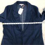 Skies Are Blue  Asa Knit Blazer Medium Navy Blue Open Front Office Career New Photo 8