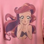 Disney Cakeworthy X Pink Kawaii Ariel Long Sleeve Sweatshirt Size Large Photo 1