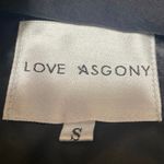 Love Asgony Black Floral Lace Embroidered Long Sleeve Full Zip Coat Jacket Sz S Photo 3