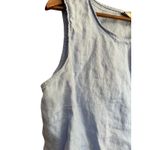 L.L.Bean Linen Tank Top Women's Sleeveless Blue Casual Summer Blouse Large Photo 2