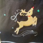 Vintage Y2K White Stag Prancing Reindeer Snowflakes Christmas Sweater Vest XXL Black Size XL Photo 4