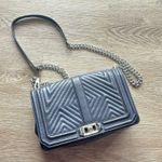 Rebecca Minkoff  leather navy bag silver chain strap EUC Photo 1