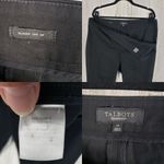 Talbots  Side Zip Cropped Black Flat Front Slim Fit Dress Pants Women's Size 14 Photo 4