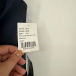 Alfred Sung  High-Neck Halter Open-Back Satin Trumpet Dress In Midnight Navy Photo 5