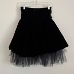 Vintage Black Velvet Tulle Skirt with Oversized Bow Photo 4