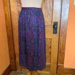 Vtg 80s Alfred Dunner Bright Psychedelic paisley skirt Purple Size 10 Photo 9