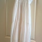 Boutique White Flowy Babydoll Dress Photo 2