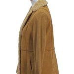 Gallery Penny Lane Y2K Faux Fur and Genuine Leather Suede Coat Beige Photo 11