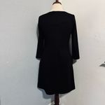 Nicole Miller Women Black Casual & Formal 3/4 Sleeve Round Neck Dress Size S Photo 6