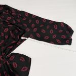Torrid  Black Lips Georgette Bow Tie Neck Pullover Blouse Size 2X Photo 12