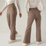 Athleta Venice Stretch Lightweight High Rise Wide Flare Leg Pants Light Brown XS Photo 1