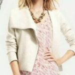 CAbi  Oatmeal Quilted Asymmetrical Zip Moto Jacket Photo 3