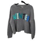 Wooden Ships  Pullover Winter Graphic Sweater Gray Size S/M Small Medium Photo 1