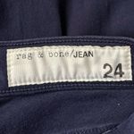 Rag and Bone Skinny Racing Stripe Jeans Navy Blue Orange Size 24 Photo 2