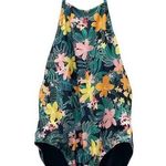 Old Navy  Hibiscus Print Plus Size Halter Tie One Piece Swimsuit Plus Size 2X Photo 2
