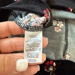 Loft Women's Velvet Mockneck Shift Dress Black Floral, Size Large Long Sleeve Photo 5