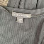 Boston Proper  Black Ribbed Long Sleeve V Neck Tee T Shirt Top M Photo 5