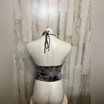 American Eagle  AEO Tie-Dye Halter Crop Top Gray Black Size Medium Photo 3