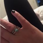 Boutique Silver and Turquoise Ring Set Photo 5