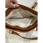 Liz Claiborne  Shoulder Bag - Hang Bag - Purse - Beige and Brown Photo 5