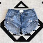 One Teaspoon Bandits Distressed Denim Short in Original Blue Size 26 Photo 6