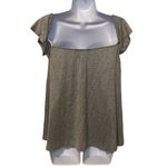Reb & J EUC Grey Heather Off Shoulder Flowy Short Sleeve Top Sz S Gray Photo 1