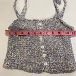 Arizona Jeans Arizona Jean Co Blue Floral Smocked Button Front Crop Tank Top Women’s Small Photo 0
