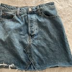 RE/DONE  90s Denim Vintage Mini Skirt Photo 3