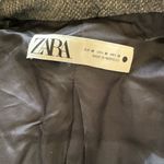 ZARA Tweed Boucle Wool Blend Oversized Coat Size Medium Grey Longline Photo 6