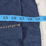 Free People  Off Campus Embellished Long Sleeve Button Down Shirt Navy Blue M Photo 8