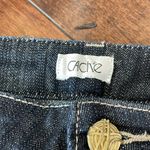 Cache  Bootcut Jeans Dark wash Mid rise Gold Accents Womens 6 Y2K Stretchy Photo 3