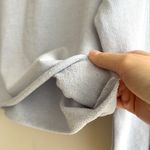 destined Y2K Cropped Sweatshirt, Light Blue/Black/White Striped, Size Medium Photo 8