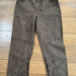 We The Free FREE PEOPLE  Supersonic Slim Pants / Breen Brown Low Rise SZ 10 Photo 0