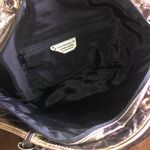 Karam Handbags Inc. Genuine Leather Vintage Metallic Patchwork Handbag Gold Photo 9