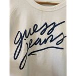 Guess Vintage 90s  Jeans Sweatshirt White Blue Spell Out Cut Tag Measures A Lg/XL Photo 1