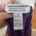Tiara International Vintage 90s Whimsical Purple Green Pink Orange Teal Christmas Tree Zip Sweater Photo 6
