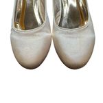 Badgley Mischka Shoes Womens Size 5 Satin Bow Block Heel Crystal Dress Pumps Photo 1