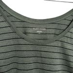 Eileen Fisher  Tank Top Green Black Stripe Linen Blend Women's L Photo 2
