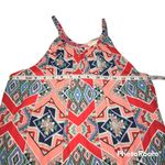 Everly multicolor Swing Dress Geometric Pattern M coral orange red color Photo 5