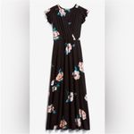 Loveappella  Black Maxi Dress with Floral Print Photo 5