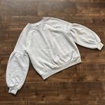 Aerie Crewneck Pullover Sweatshirt Puffy Long Sleeves Light Gray Size XS Photo 5