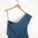 Likely  Driggs Strapless Cocktail Dress Size 8 Knee Length One Shoulder Blue Photo 4