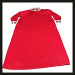 Jaclyn Intimates Intimate Appeal Red Plaid Trim Turtleneck Long Nightgown Dress L Petite NWOT New Photo 3
