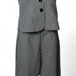 Vintage 80's‎ Gingham Halter Pant Set Black Size undefined Photo 0