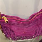 Ralph Lauren LAUREN FUCHSIA/MAGENTA SUEDE ADJUSTABLE CROSSBODY WITH FRINGE Photo 14