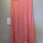 H&M  Women’s Long Floral Viscose Skirt Size 6 red pink Photo 3